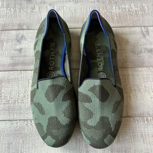 Rothy's Green Camo Loafer Shoes
